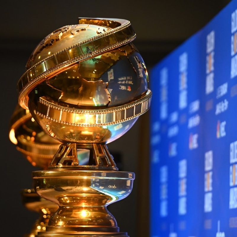 (FILES) In this file photo taken on December 09, 2019 Golden Globe trophies are set by the stage ahead of the 77th Annual Golden Globe Awards nominations announcement at the Beverly Hilton hotel in Beverly Hills. - The unveiling of the Golden Globes nominations on February 3, 2021 will jumpstart a Hollywood awards season like no other, with pandemic-related theater closures and blockbuster delays expected to boost smaller, stay-at-home movies like Netflix's "The Trial of the Chicago 7" and "Mank."
The influential Globes are often a bellwether for any given film's success at the Oscars, but all bets are off in a year that has seen glitzy award campaign events scrapped and ceremonies postponed by Covid-19 restrictions. (Photo by Robyn BECK / AFP)