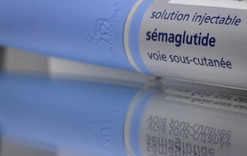 This photograph taken on February 23, 2023, in Paris, shows the anti-diabetic medication "Ozempic" (semaglutide) made by Danish pharmaceutical company "Novo Nordisk". On TikTok, the hashtag "#Ozempic" has reached more than 500 million views: this anti-diabetic medication is trending on the social network for its' slimming properties, a phenomenon that is causing supply shortages and worrying doctors. (Photo by JOEL SAGET / AFP)