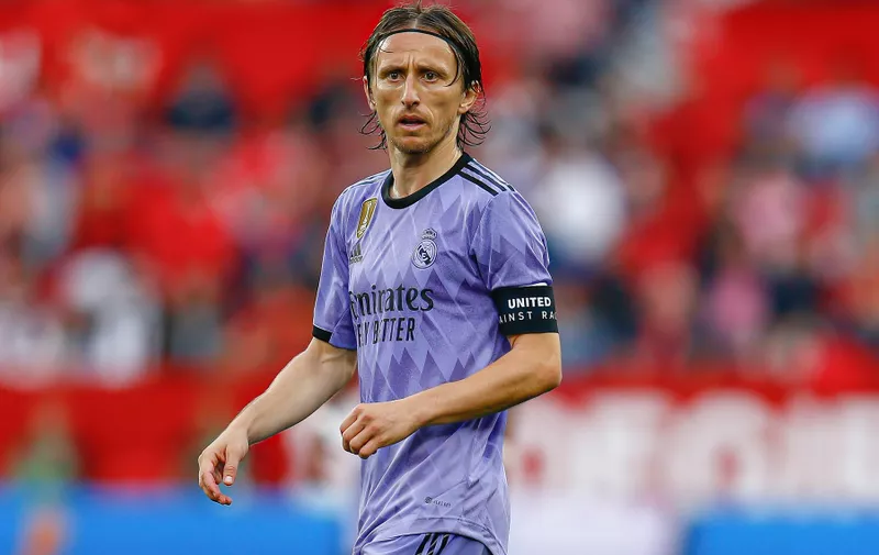 Luka Modric of Real Madrid  during the La Liga match between Sevilla FC and Real Madrid played at Sanchez Pizjuan Stadium on May 27 in Sevilla, Spain.,Image: 779951701, License: Rights-managed, Restrictions: World Rights Except Japan, Spain, France and The Netherlands * ESPOUT FRAOUT JPNOUT NLDOUT, Model Release: no