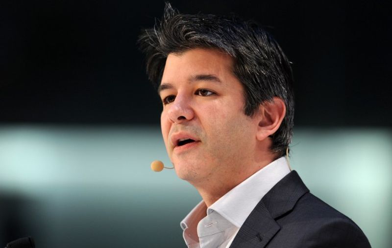 A picture taken on January 18, 2015 shows Travis Kalanick, co-founder of the US transportation network company Uber, speaking during the opening of the Digital Life Design (DLD) Conference in Munich, southern Germany. The car-sharing start-up Uber can create as many as 50,000 jobs in Europe this year as part of a "new partnership" with European cities, its chief executive told at the conference in Munich. AFP PHOTO / DPA / TOBIAS HASE +++ GERMANY OUT / AFP PHOTO / DPA / TOBIAS HASE