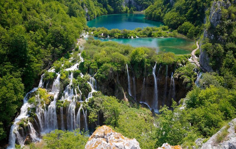 View on waterfalls in National parka Plitvice lakes - (Plitvicka jrzera), Image: 162068176, License: Rights-managed, Restrictions: , Model Release: no, Credit line: Profimedia, Alamy