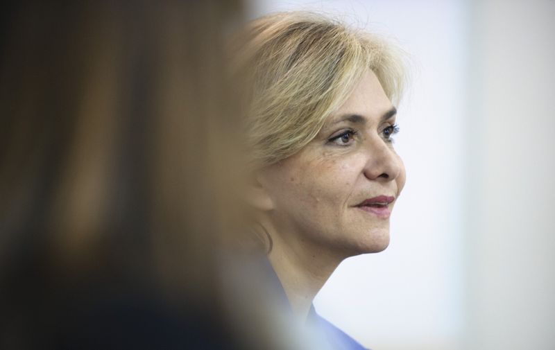 Valerie Pecresse seen talking to journalists before the meeting with the supporters.
Valerie Pecresse, President of the Île-de-France Region, is seeking the nomination of her party "Les Republicains" for the 2022 presidential election. A vote reserved exclusively for party members will take place on 4th December 2021 to determine the winner from the five candidates running for nomination.
Valerie Pecresse campaign for nomination in Marseille, France - 16 Nov 2021,Image: 643628939, License: Rights-managed, Restrictions: , Model Release: no, Credit line: Profimedia