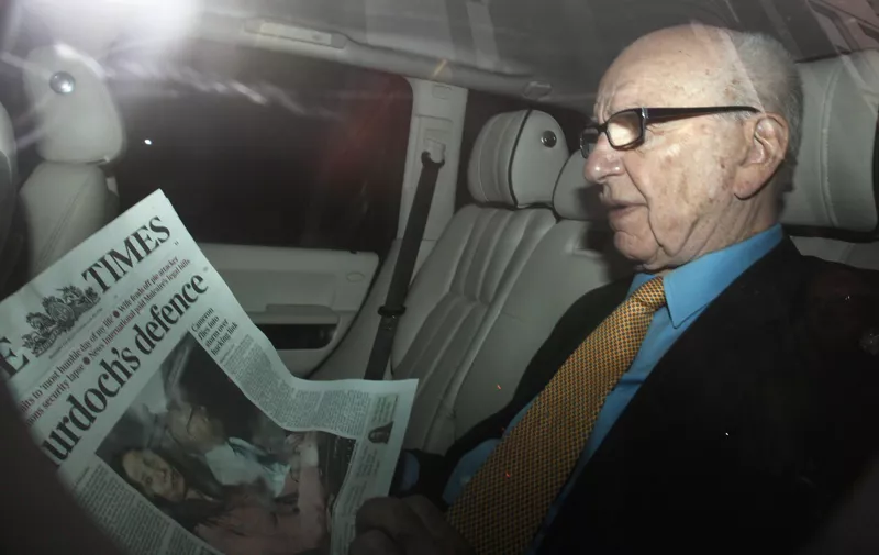 File photo dated 20/07/11 of Rupert Murdoch leaving his London residence the day after he addressed the Commons Culture, Media and Sport Committee on phone hacking claims. Media tycoon Rupert Murdoch is to retire as chairman of his Fox and News Corp businesses, the firms said in a statement. Issue date: Thursday September 21, 2023.,Image: 807170606, License: Rights-managed, Restrictions: FILE PHOTO, Model Release: no