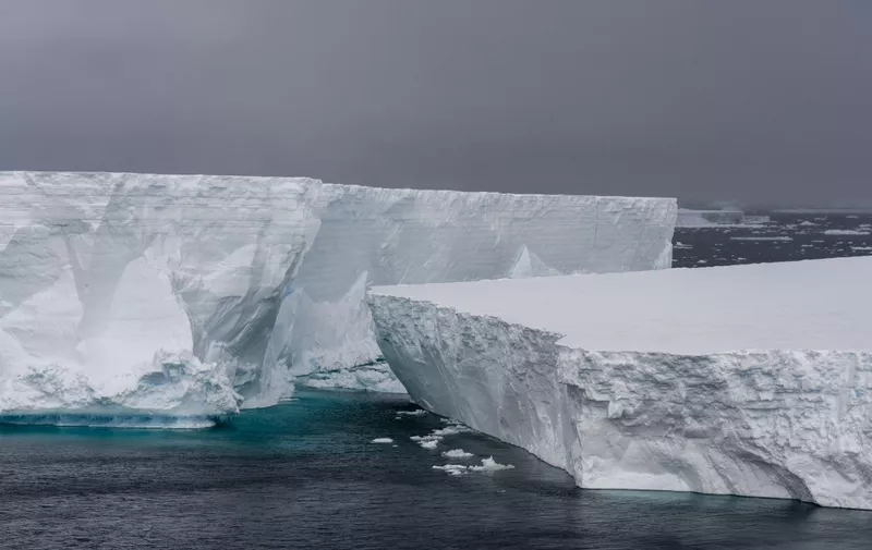 Tabular iceberg, Larsen C Ice Shelf, Weddell Sea, Antarctica, Polar Regions (Photo by Sergio Pitamitz / Robert Harding RF / robertharding via AFP)