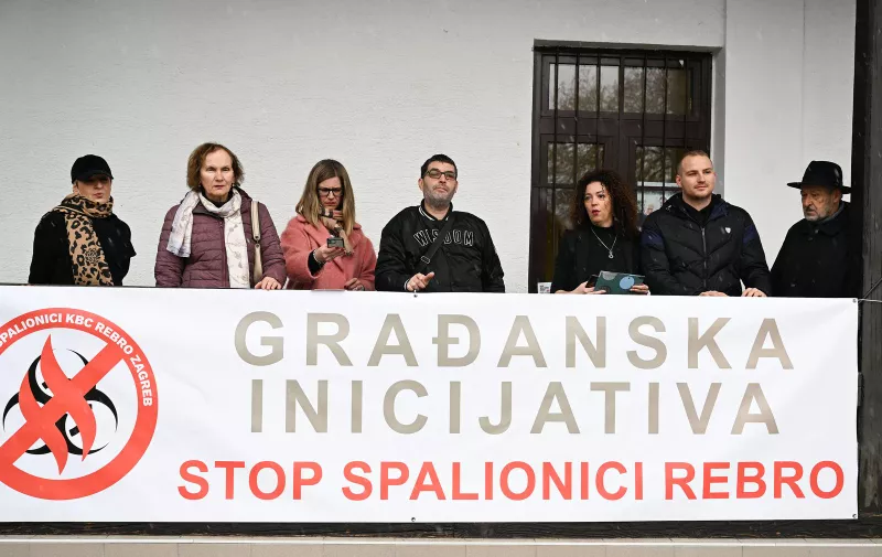 19.1.2023., Zagreb - U mjesnom odboru Maksimir Gradjanska inicijativa odrzala je konferenciju za medije pod nazivom Stop spalionici na Rebru. Photo: Davorin Visnjic/PIXSELL