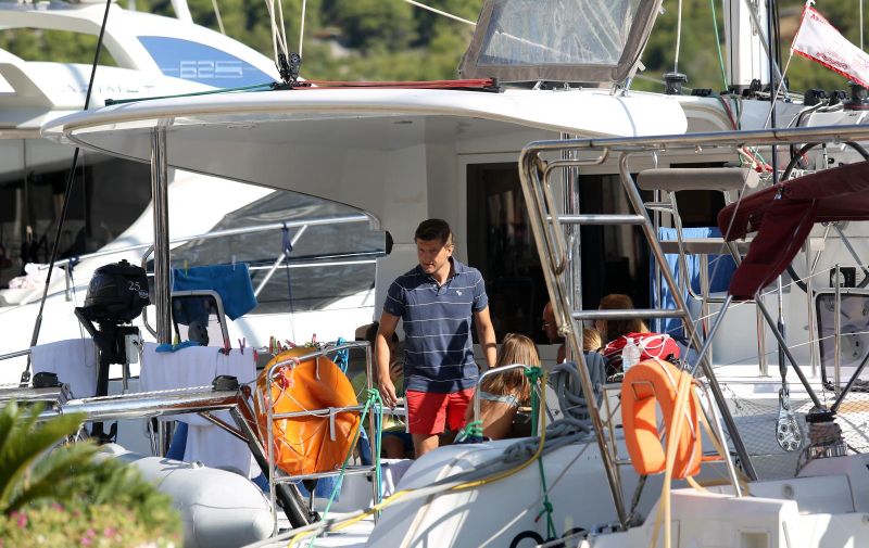 15.08.2019., Vis - Ministar financija Zdravko Maric na katamaranu Lagoon 39. 
Photo: Marin Tironi/PIXSELL