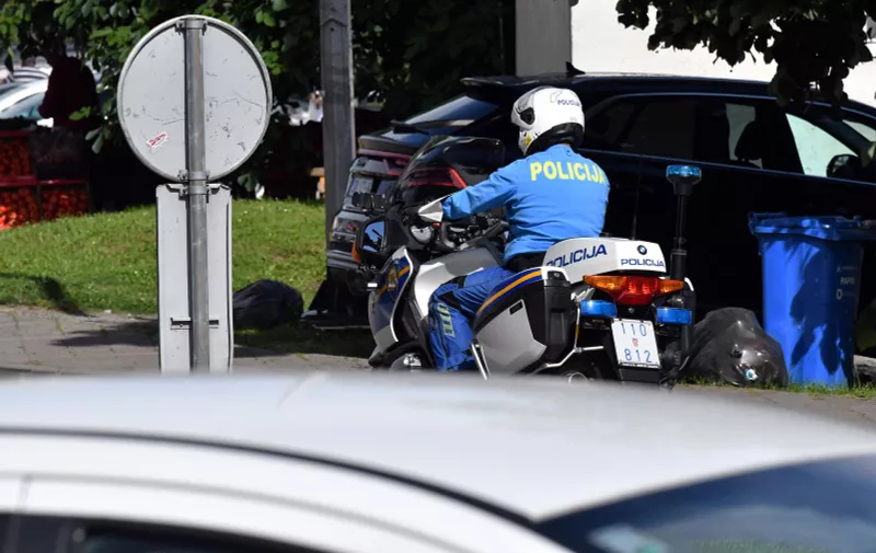 10.06.2020., Slavonski Brod, Policajac na sluzbenom motociklu.rPhoto: Ivica Galovic/PIXSELL