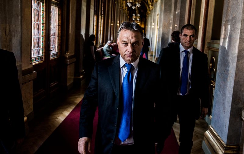 Prime Minister Viktor Orban arrives for a Parliament session in Budapest, Hungary, Oct. 20, 2014. In the 25 years since the collapse of communism, Orban has come to question Western values, foment nationalism and look more openly at Russia as a model., Image: 210341156, License: Rights-managed, Restrictions: , Model Release: no, Credit line: Profimedia, New York Times