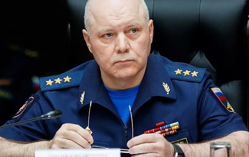 This handout picture taken on August 25, 2017 and released by the Russian Defence Ministry shows Igor Korobov, the head of the Main Directorate of the General Staff of the Russian Armed Forces, addressing participants during an ARMY 2017 round table in Moscow. - The head of the Russian military intelligence agency linked to a series of notorious operations abroad has died after a long illness, the defence ministry said on November 22, 2018. (Photo by HO / Russian Defence Ministry / AFP) / RESTRICTED TO EDITORIAL USE - MANDATORY CREDIT "AFP PHOTO / Russian Defence Ministry / mil.ru / HO" - NO MARKETING NO ADVERTISING CAMPAIGNS - DISTRIBUTED AS A SERVICE TO CLIENTS
