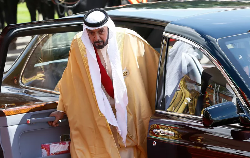 President of the United Arab Emirates Sheik Khalifa bin Zayed Al Nahyan arrives to meet Queen Elizabeth II in Windsor as he begins a State Visit to the UK., Image: 160680042, License: Rights-managed, Restrictions: , Model Release: no, Credit line: Profimedia, Press Association