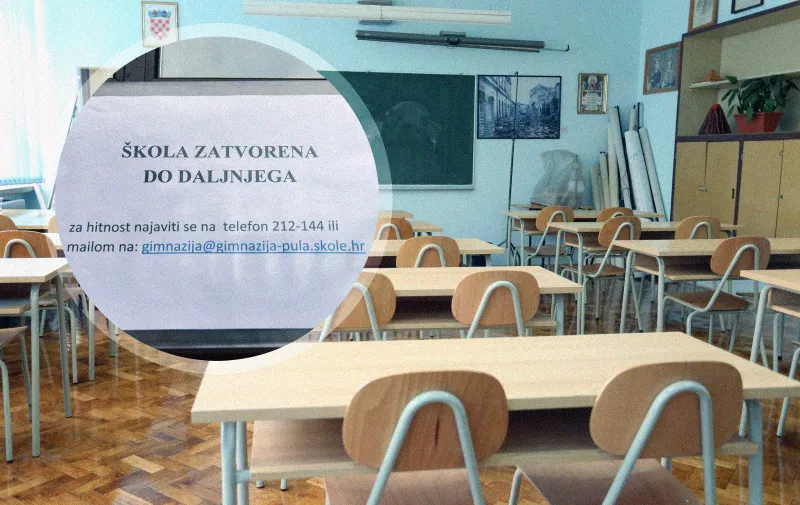 28.09.2015., Sibenik - Nastavlja se strajk u osnovnim i srednjim skolama. 
Photo: Dusko Jaramaz/PIXSELL