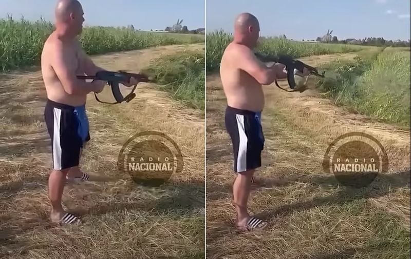 Objavljen video na kojem Dabro puca iz kalašnjikova u polju | Telegram.hr