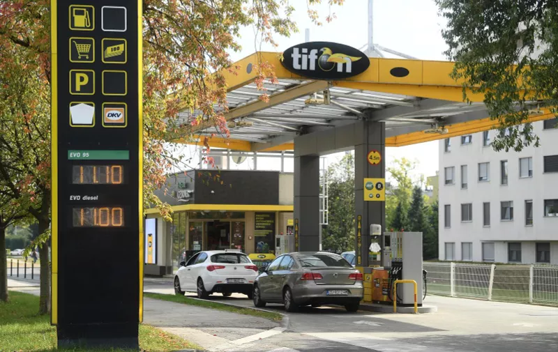 16.10.2021., Zagreb - Pojacana posjecenost gradjana benzinskim postajama nakon sto je vlada zamrznula cijene goriva.