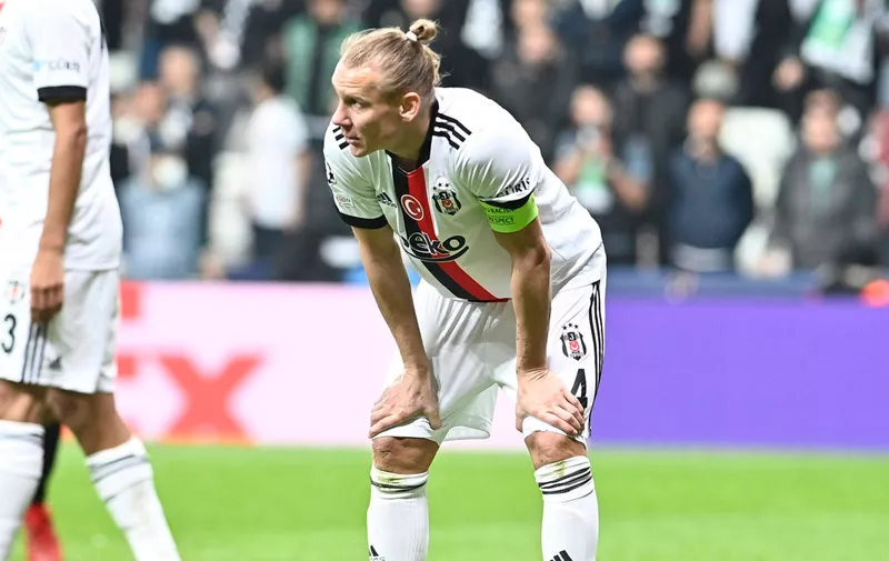 Domagoj Vida of Besiktas during the UEFA Champions League group C match between Besiktas and Sporting CP at Vodafone Park on October 19, 2021 in Istanbul, Turkey. PUBLICATIONxNOTxINxTUR