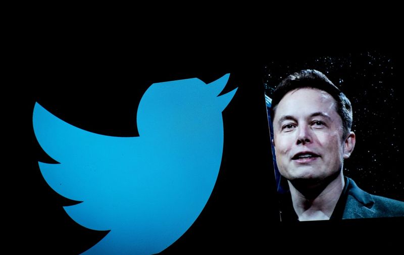 In this photo illustration, Elon Musk is seen displayed on a smartphone with a background of the Twitter logo. after Elon Musk's $44 billion acquisition of social media platform Twitter.
Elon Musk acquires Twitter, Rome, Italy - 26 Apr 2022,Image: 686428980, License: Rights-managed, Restrictions: , Model Release: no, Credit line: Profimedia