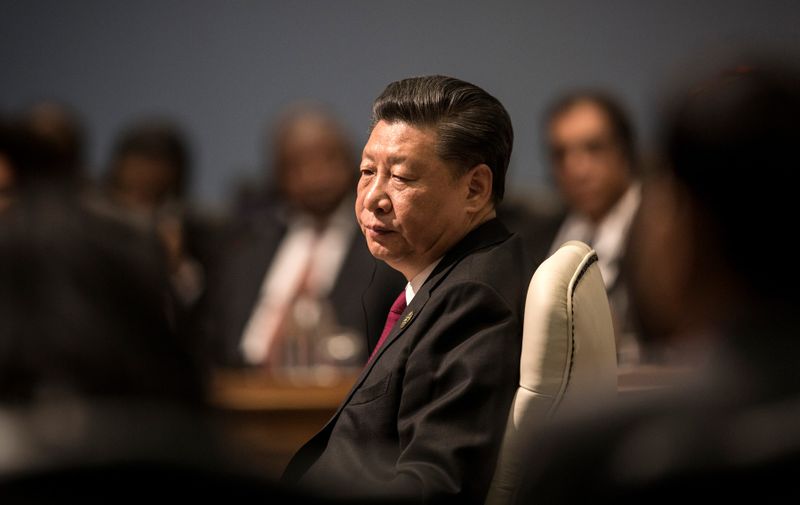 China's President Xi Jinping attends the Open Session meeting during the 10th BRICS summit (acronym for the grouping of the world's leading emerging economies, namely Brazil, Russia, India, China and South Africa) on July 26, 2018 at the Sandton Convention Centre in Johannesburg, South Africa., Image: 379715126, License: Rights-managed, Restrictions: , Model Release: no, Credit line: GULSHAN KHAN / AFP / Profimedia