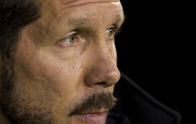 March 6, 2016 - Valencia, Spain - VALENCIA, SPAIN, MARCH 06, 2016:  Head coach  of Atletico de Madrid Diego Pablo Simeone   during the La Liga match between Valencia CF and Atletico de Madrid  at Mestalla stadium in Valencia, Spain., Image: 276441853, License: Rights-managed, Restrictions: * France Rights OUT *, Model Release: no, Credit line: Profimedia, Zuma Press - News