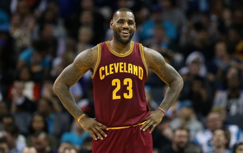 CHARLOTTE, NC - NOVEMBER 27: LeBron James #23 of the Cleveland Cavaliers reacts during their game against the Charlotte Hornets at Time Warner Cable Arena on November 27, 2015 in Charlotte, North Carolina. NBA - NOTE TO USER: User expressly acknowledges and agrees that, by downloading and or using this photograph, User is consenting to the terms and conditions of the Getty Images License Agreement.   Streeter Lecka/Getty Images/AFP