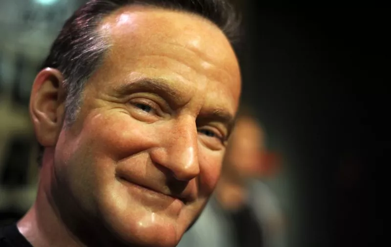 A wax figure of actor Robin Williams is seen at "The celebrity Awards Hall" exhibition at Madame Tussauds in Hollywood, California, on February 25, 2010. Forty of the Madame Tussauds Hollywood figures are Oscar winners.  AFP PHOTO / GABRIEL BOUYS