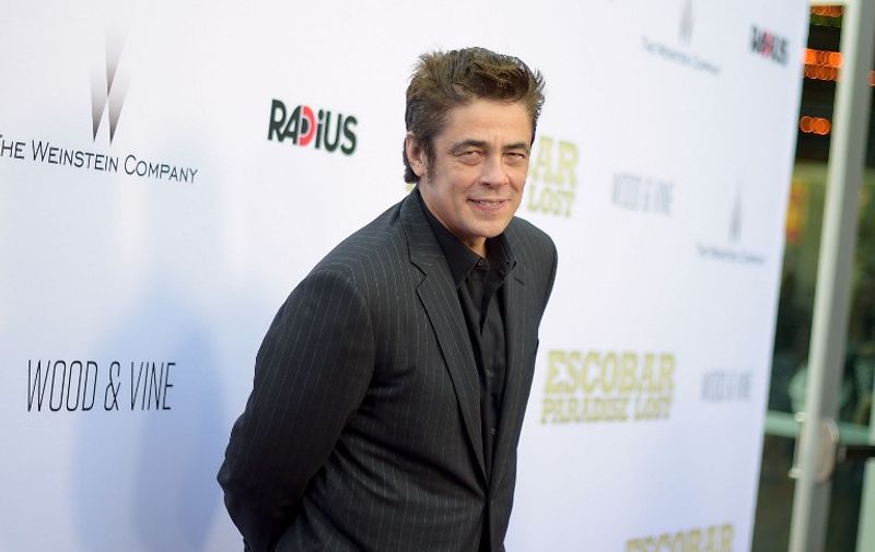 HOLLYWOOD, CA - JUNE 22: Actor Benicio del Toro attends the premiere of "Escobar: Paradise Lost" at ArcLight Hollywood on June 22, 2015 in Hollywood, California.   Jason Kempin/Getty Images/AFP