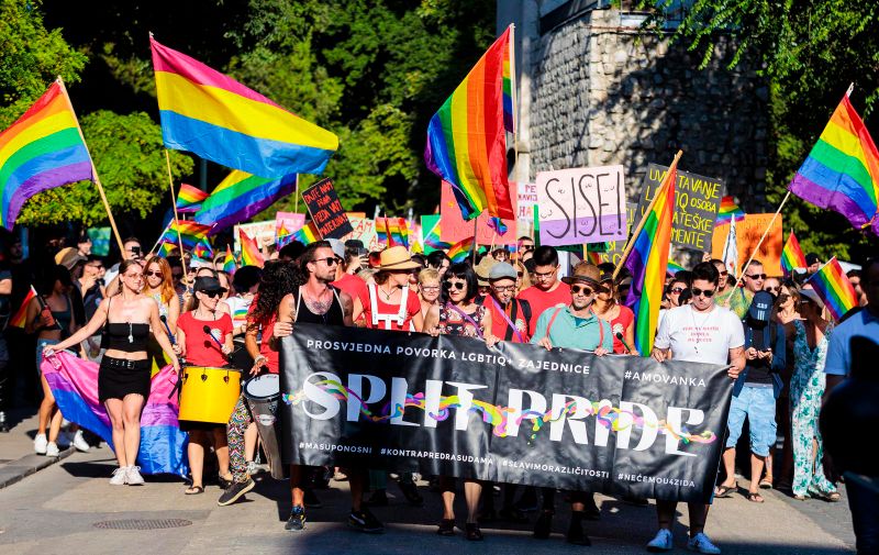 16.07.2022., Split - Odrzana jedanaesta splitska Povorka ponosa - Split Pride.  Photo: Miroslav Lelas/PIXSELL