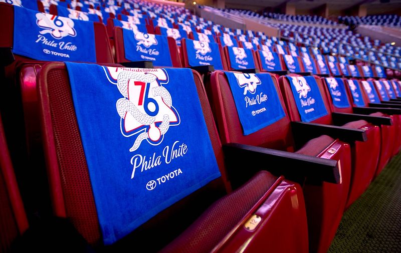 PHILADELPHIA, PA &#8211; MAY 05: Blue towels wait for fans on the seats of the Wells Fargo Center before the Eastern Conference Semifinal Game between the Boston Celtics and Philadelphia 76ers on May 05, 2018 at Wells Fargo Center in Philadelphia, PA., Image: 370797716, License: Rights-managed, Restrictions: FOR EDITORIAL USE ONLY. Icon Sportswire (A Division [&hellip;]