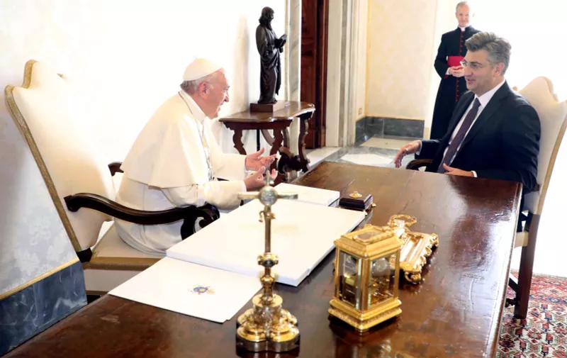 07.10.2017., Vatikan, Italija - Hrvatski premijer Andrej Plenkovic u sluzbenom je posjetu Vatikanu, gdje je razgovarao s papom Franjom. Photo: 