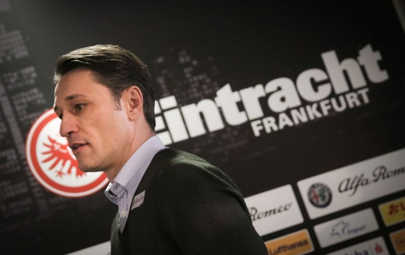 Eintracht Frankfurt's Croatian new coach, Niko Kovac, attends a press conference at German first division Bundesliga football team on March 8, 2016  in Frankfurt, western Germany.


Bundesliga strugglers Eintracht Frankfurt on Tuesday appointed Niko Kovac as head coach in their battle to stay up after predecessor Armin Veh was sacked with the club in the bottom three. / AFP / dpa / Frank Rumpenhorst / Germany OUT