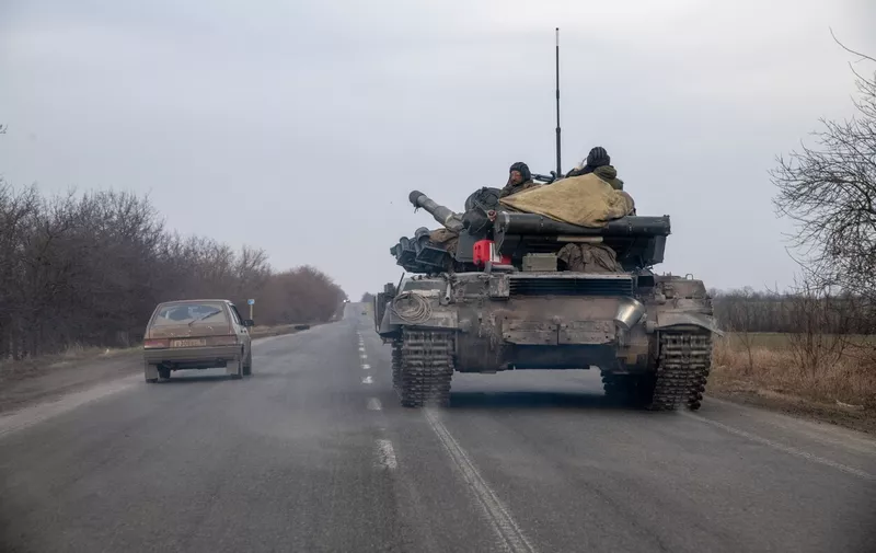 A Russian tank on the road outside Mariupol. The battle between Russian / Pro Russian forces and the defencing Ukrainian forces lead by Azov battalion continues in the port city of Mariupol.
The battle of Mariupol in Ukraine - 26, 27, 28, 29 Mar 2022,Image: 674004705, License: Rights-managed, Restrictions: , Model Release: no, Credit line: Profimedia