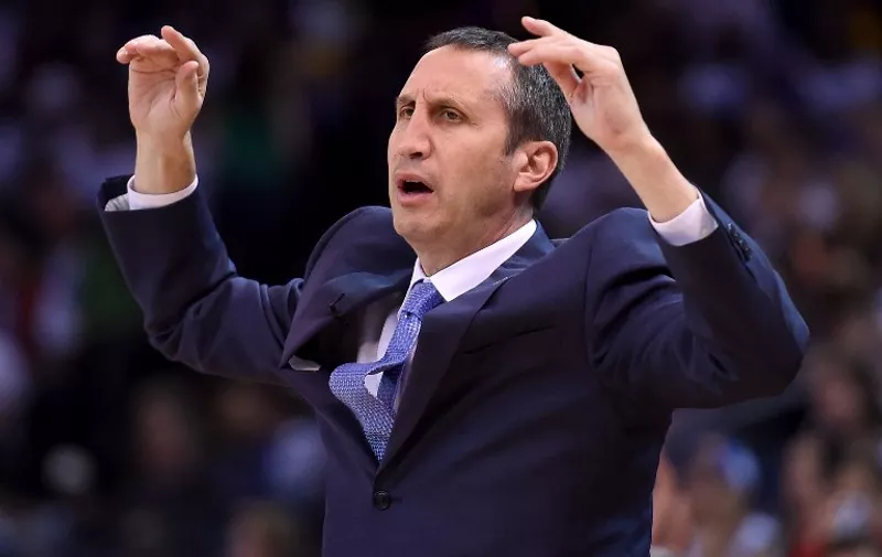 OAKLAND, CA - DECEMBER 25: Head coach David Blatt of the Cleveland Cavaliers reacts after a call against his team while playing the Golden State Warriors in a NBA basketball game at ORACLE Arena on December 25, 2015 in Oakland, California. NOTE TO USER: User expressly acknowledges and agrees that, by downloading and or using this photograph, User is consenting to the terms and conditions of the Getty Images License Agreement.   Thearon W. Henderson/Getty Images/AFP