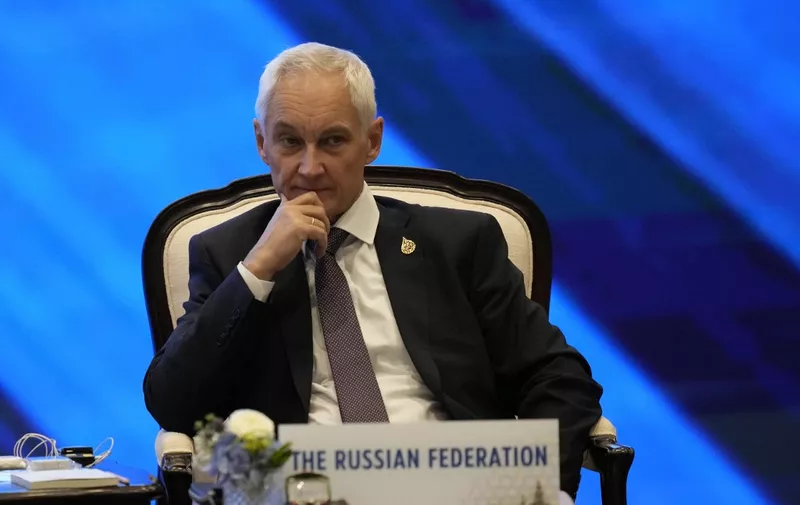 Russia's First Deputy Prime Minister Andrey Belousov attends the APEC Leader's Dialogue with APEC Business Advisory Council in the Asia-Pacific Economic Cooperation APEC summit, in Bangkok on November 18, 2022. (Photo by Sakchai Lalit / POOL / AFP)
