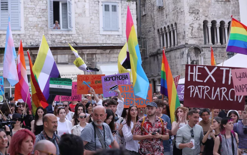 03.06.2023., Split - Odrzana dvanaesta splitska Povorka ponosa - Split Pride Photo: Ivo Cagalj/PIXSELL