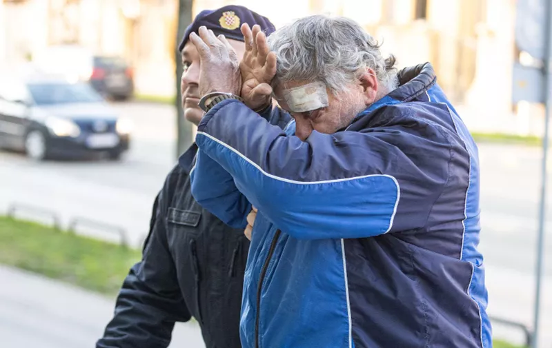04.03.2023., Osijek - Privodjenje Leonarda Opancara na zupanijski sud, osumnjicen je za ranjavanje policajca Photo: Davor Javorovic/PIXSELL