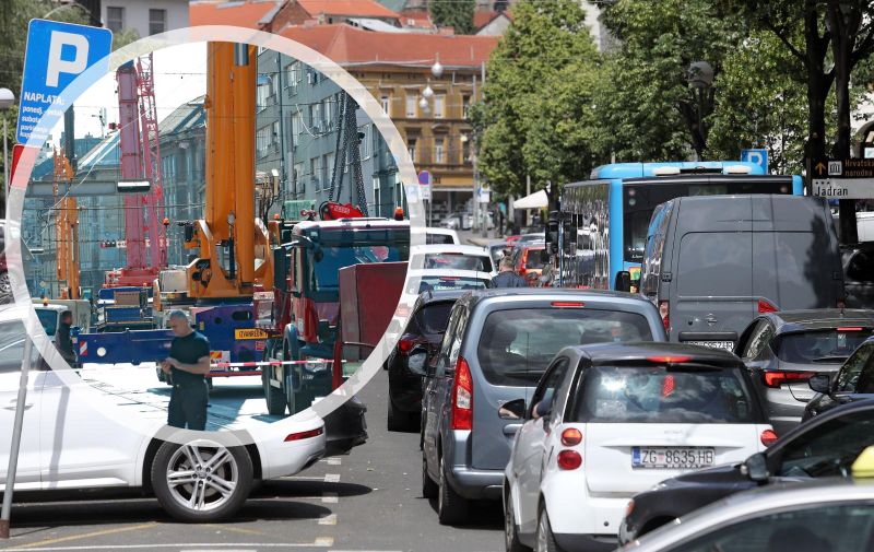 27.05.2020., Zagreb - Zbog zabrane prometa u Vlaskoj zbog radova, u svim okolnim ulicama su velike guzve. Photo: Patrik Macek/PIXSELL