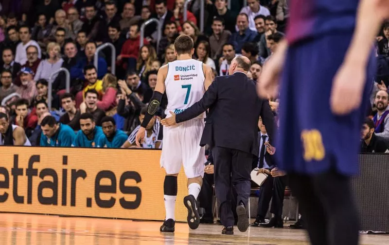 BARCELONA, SPAIN – FEBRUARY 23: Luka Doncic, #7 of Real Madrid in action during the Turkish Airlines EuroLeague match between FC Barcelona Lassa and Real Madrid at Palau Balugrana on February 23, 2018 in Barcelona, Spain. Photo: Javier Borrego / AFP7, Image: 364166093, License: Rights-managed, Restrictions: , Model Release: no, Credit line: Profimedia, Cordon Press