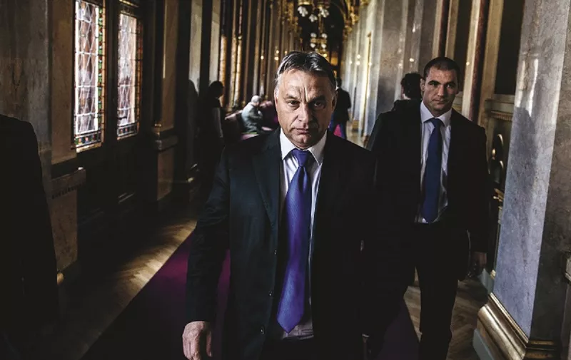 Prime Minister Viktor Orban arrives for a Parliament session in Budapest, Hungary, Oct. 20, 2014. In the 25 years since the collapse of communism, Orban has come to question Western values, foment nationalism and look more openly at Russia as a model., Image: 210341156, License: Rights-managed, Restrictions: , Model Release: no, Credit line: Profimedia, New York Times