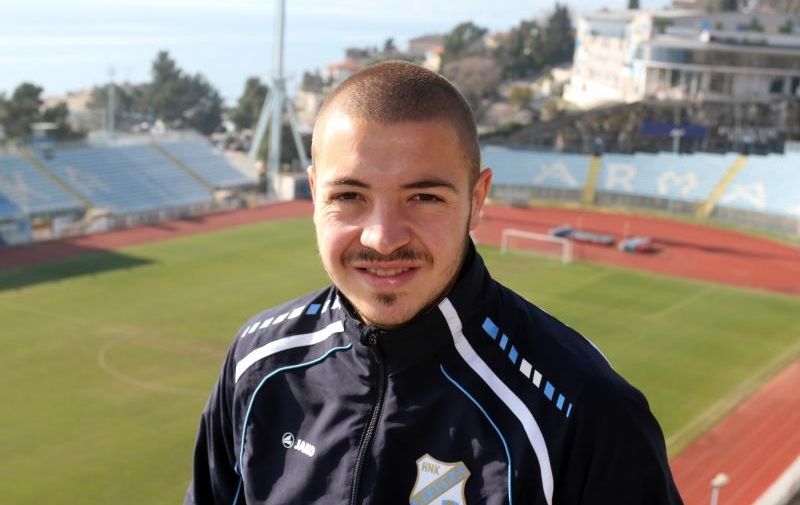 16.02.2015., Stadion Kantrida, Rijeka - Josip Radosevic, nogometas HNK Rijeka. 
Photo: Goran Kovacic/PIXSELL