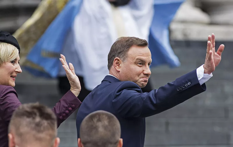 LONDON, UNITED KINGDOM - SEPTEMBER 15:  Polish President Andrzej Duda attends a service to mark the 75th anniversary of the Battle of Britain at St Paul's Cathedral on September 15, 2015 in London England. (Photo by Jack Hill - WPA Pool/Getty Images)