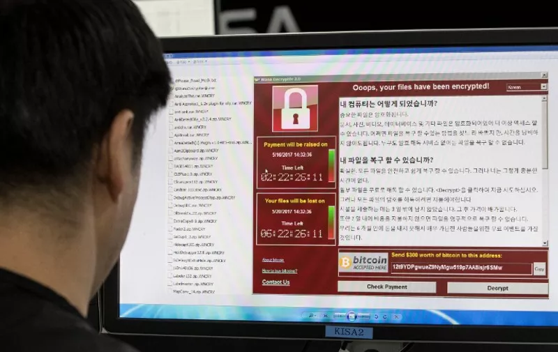 A photo taken on May 15, 2017 shows staff monitoring the spread of ransomware cyber-attacks at the Korea Internet and Security Agency (KISA) in Seoul
More cyberattacks could be in the pipeline after the global havoc caused by the Wannacry ransomware, a South Korean cybersecurity expert warned May 16 as fingers pointed at the North. More than 200,000 computers in 150 countries were hit by the ransom cyberattack, described as the largest ever of its kind, over the weekend. 
 / AFP PHOTO / YONHAP / YONHAP / REPUBLIC OF KOREA OUT  NO ARCHIVES  RESTRICTED TO SUBSCRIPTION USE
