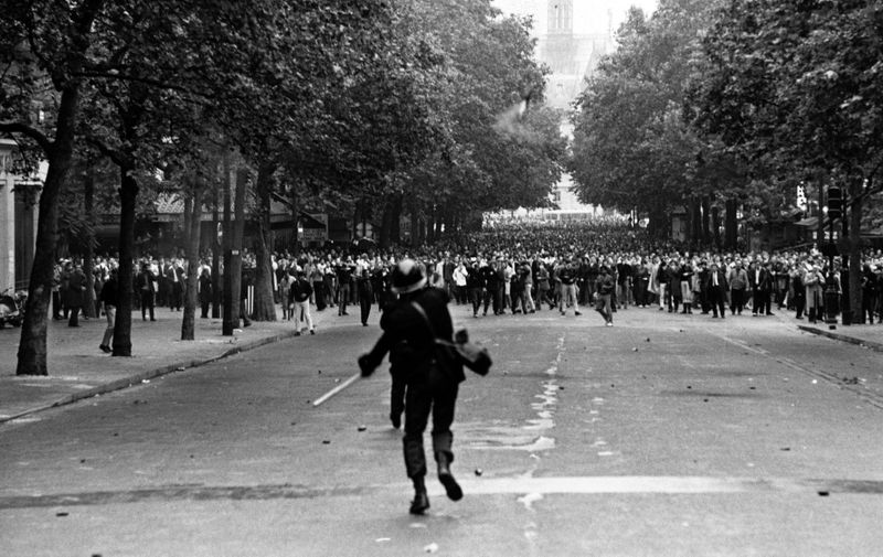 Photograph of police using tear gas against demonstrators in Paris. Dated 1968, Image: 247735733, License: Rights-managed, Restrictions: Editorial Use Only, Model Release: no, Credit line: Profimedia, United Archives