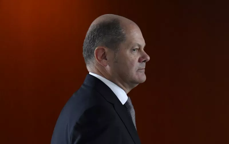 (FILES) In this file photo taken on September 21, 2018 German Finance Minister and Vice-Chancellor Olaf Scholz arrives for a meeting on the housing situation, on September 21, 2018 at the Chancellery in Berlin. - Vice-chancellor and treasurer of the Merkel government, the very moderate and uncharismatic social democrat Olaf Scholz dreams of taking over the reins of Germany, 16 years after his mentor Gerhard Schröder. (Photo by John MACDOUGALL / AFP)