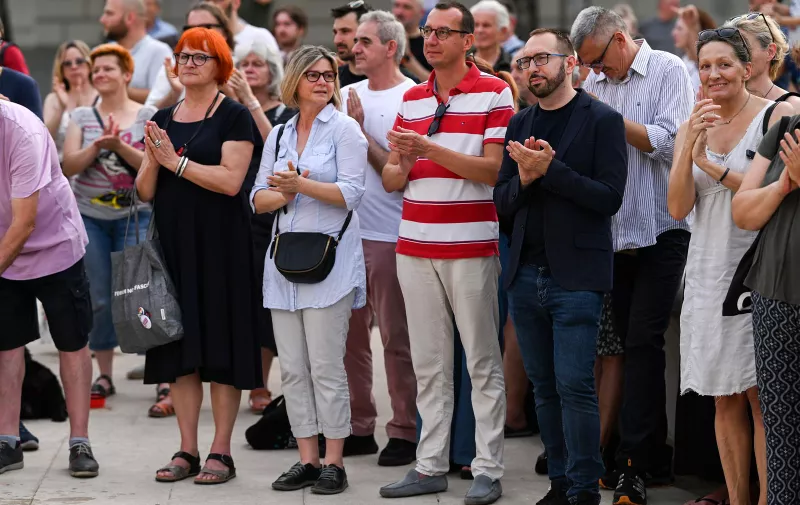 22.6.2023., Zagreb - Obilježen Dan antifašističke borbe ispred Mestrovicevog paviljona.  Photo: Zoe Sarlija/PIXSELL