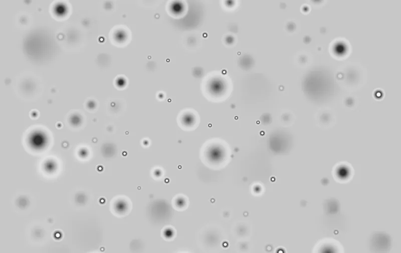 Molecular research, illustration of cells in gray, science vector background.