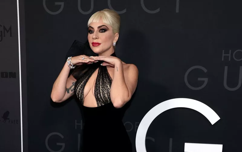 NEW YORK, NEW YORK - NOVEMBER 16: Lady Gaga attends the "House Of Gucci" New York Premiere at Jazz at Lincoln Center on November 16, 2021 in New York City.   Dimitrios Kambouris/Getty Images/AFP (Photo by Dimitrios Kambouris / GETTY IMAGES NORTH AMERICA / Getty Images via AFP)