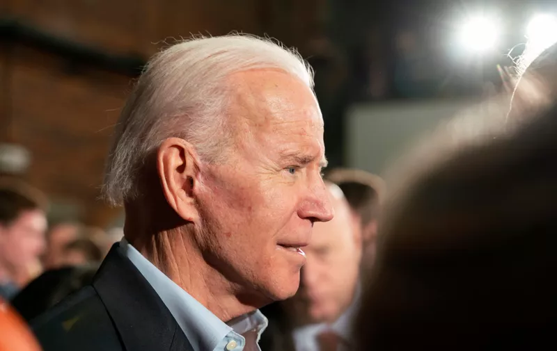 February 8, 2020, Manchester, New Hampshire USA. Democratic Presidential candidate Vice President Joe Biden at a campaign rally in Manchester, NH.,Image: 497287816, License: Rights-managed, Restrictions: , Model Release: no