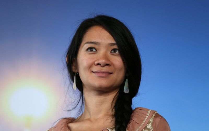 US-China director Chloe Zhao poses during a photocall to present the movie "Songs My Brothers Taught Me" on September 5, 2015 in the French northwestern sea resort of Deauville, during the 41th Deauville US Film Festival. AFP PHOTO / CHARLY TRIBALLEAU (Photo by CHARLY TRIBALLEAU / AFP)