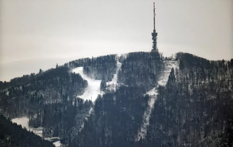 27.12.2014., Zagreb - Pogled na Sljemensku skijasku stazu na kojoj ce se odrzati Vip Snow Queen Trophy slalom skijaske utrke. Photo: Sanjin Strukic/PIXSELL