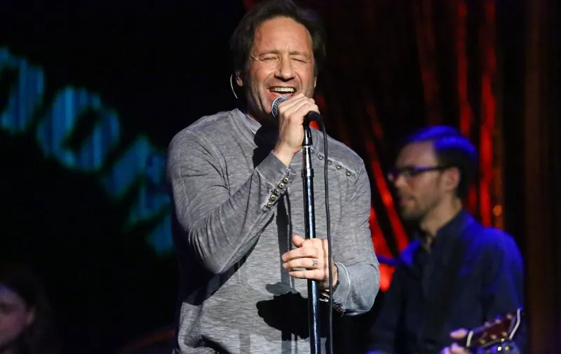 NEW YORK, NY - MAY 12: Actor and musician David Duchovny performs at The Cutting Room on May 12, 2015 in New York City.   Astrid Stawiarz/Getty Images/AFP