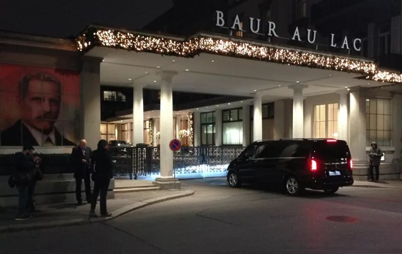 A general view shows the entrance of the Hotel Baur au Lac in Zurich on December 3, 2015 where Swiss authorities conducted an early-morning operation to arrest several FIFA football officials. Swiss authorities arrested several football officials in a fresh wave of dawn raids early on December 3 in a dramatic widening of the FIFA corruption scandal, the New York Times reported. AFP PHOTO / BEN SIMON / AFP / BEN SIMON