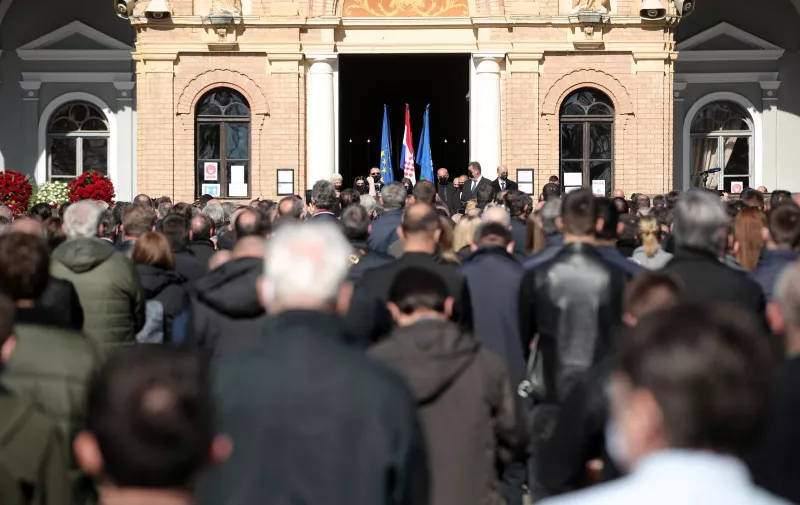 03.03.2021., Zagreb - Posljednji ispracaj gradonacelnika Milana Bandica na groblju Mirogoj. Photo: Goran Stanzl/PIXSELL